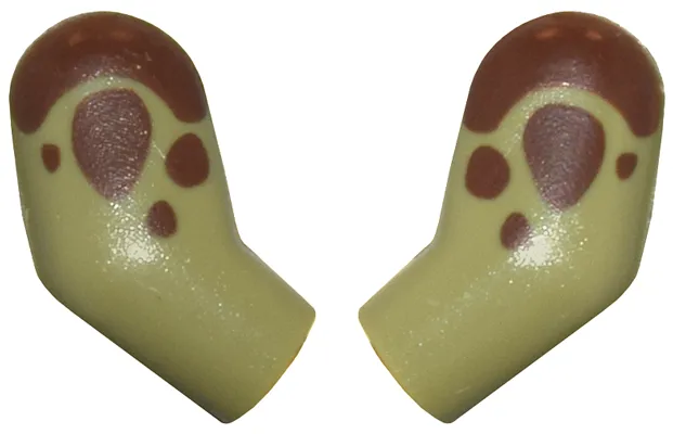 Arm, (Matching Left and Right) Pair with Reddish Brown Dinosaur Spots Pattern