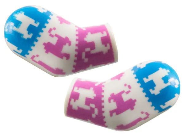Arm, (Matching Left and Right) Pair with Cats on Dark Azure and Dark Pink Panels Pattern