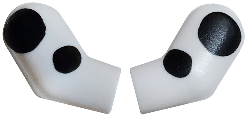 Arm, (Matching Left and Right) Pair with Black Dalmatian Spots Pattern