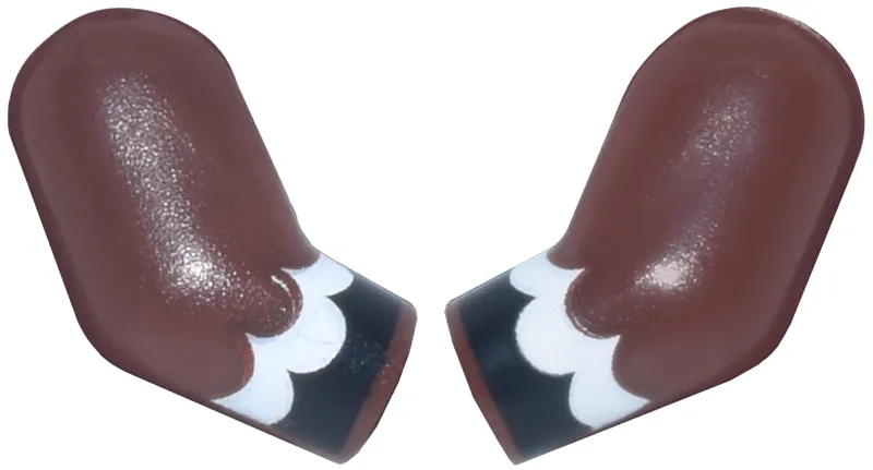 Arm, (Matching Left and Right) Pair with Black and White Scallop Cuffs Pattern