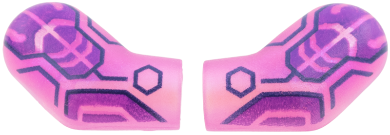 Arm, (Matching Left and Right) Pair with Dark Purple and Dark Blue Circuitry Pattern