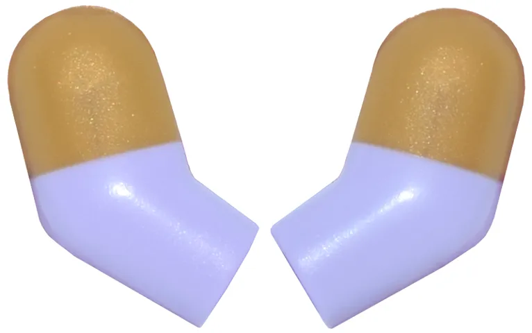 Arm, (Matching Left and Right) Pair with Molded Pearl Gold Short Sleeves Pattern