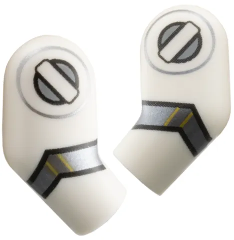 Arm, (Matching Left and Right) Pair with Circle and Silver Chevron Pattern