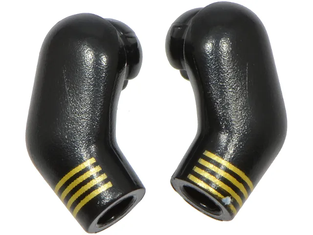 Arm, (Matching Left and Right) Pair with 4 Gold Stripes Pattern