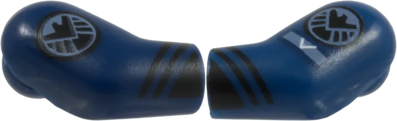 Arm, (Matching Left and Right) Pair with Black Cuffs, Sand Blue SHIELD Logos, and Insignia with White Arrow Pattern