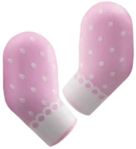 Arm, (Matching Left and Right) Pair with White Spots and Lace Cuffs Pattern
