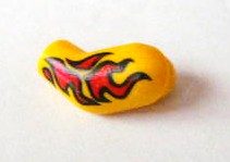 Arm, Left with Red Flames Tattoo Pattern