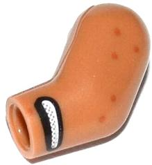 Arm, Left with White Stripe Icing and Dark Orange Dots Pattern