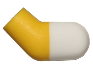 Arm, Left with Molded White Short Sleeve  Pattern