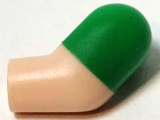 Arm, Left with Molded Green Short Sleeve  Pattern