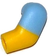 Arm, Left with Molded Bright Light Blue Short Sleeve  Pattern