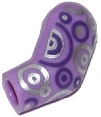 Arm, Left with Dark Purple and Silver Circles Pattern