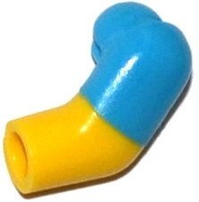 Arm, Left with Molded Dark Azure Short Sleeve  Pattern