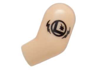 Arm, Left with Dark Blue Lightning Lad Tattoo Pattern