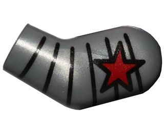 Arm, Left with Red Star and Black Stripes Pattern (Winter Soldier)