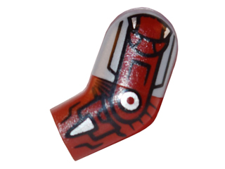 Arm, Left with Flat Silver Shoulder and Iron Man Armor Pattern