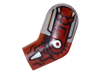 Arm, Left with Flat Silver Shoulder and Iron Man Armor Pattern