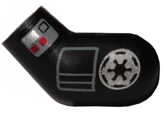 Arm, Left with Silver SW Imperial Logo and Dark Bluish Gray Pocket and Compad with Red Squares Pattern