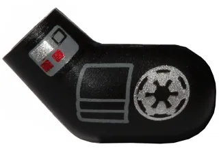 Arm, Left with Silver SW Imperial Logo and Dark Bluish Gray Pocket and Compad with Red Squares Pattern