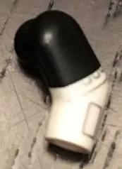 Arm, Left with Black Short Sleeve and Silver Trim Pattern