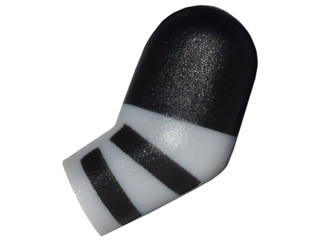 Arm, Left with Black Short Sleeve and Stripes Pattern