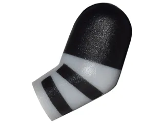Arm, Left with Black Short Sleeve and Stripes Pattern