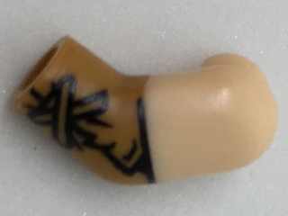 Arm, Left with Light Nougat Short Sleeve and Black Stitched Fur Cuff Pattern