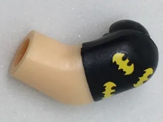 Arm, Left with Black Short Sleeve and 3 Yellow Bats Pattern