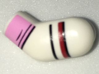 Arm, Left with Black and White Shoulder Stripes and Bright Pink Glove Cuff Pattern