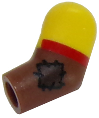 Arm, Left with Yellow Short Sleeve, Red Cuff and Patch Pattern