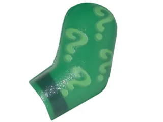 Arm, Left with Bright Green Question Marks and Dark Green Cuff Pattern