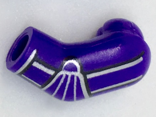 Arm, Left with Silver Stripes and Elbow Pad Pattern