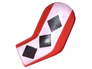 Arm, Left with White Vertical Stripe and 3 Black Diamonds Pattern