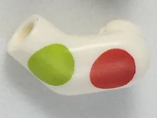 Arm, Left with Large Red and Lime Polka Dots Pattern
