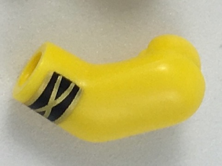 Arm, Left with Black Cuff with Gold Stripes Pattern