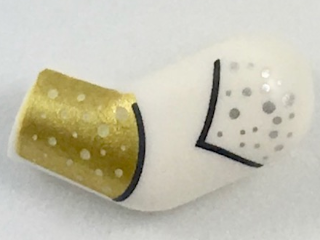 Arm, Left with Silver Dots and Gold Cuff Pattern