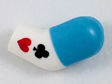 Arm, Left with Medium Azure Short Sleeve and Card Suit Symbols Pattern