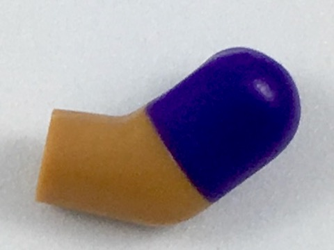 Arm, Left with Molded Dark Purple Short Sleeve  Pattern