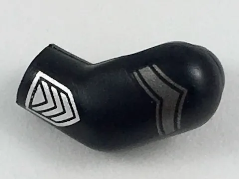 Arm, Left with Flat Silver Chevron and Silver Cuff Pattern