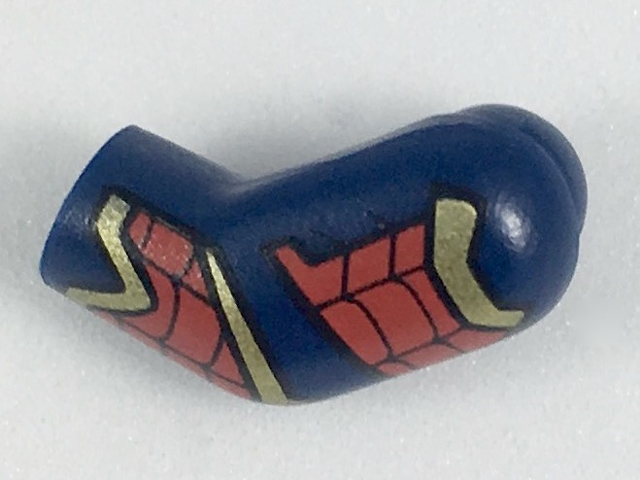 Arm, Left with Gold and Red Armor, Black Webs Pattern