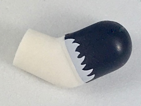 Arm, Left with Black Short Sleeve with White Fur Fringe Pattern