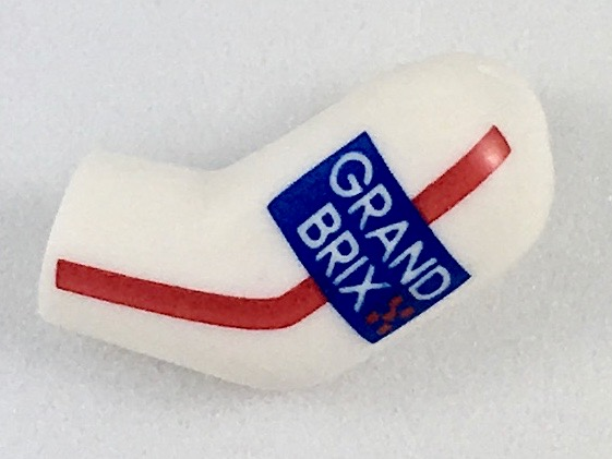 Arm, Left with Red Stripe and 'GRAND BRIX' Pattern