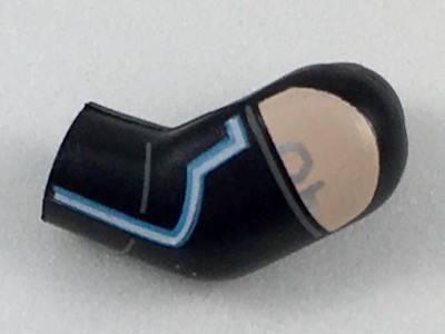 Arm, Left with Light Nougat Shoulder and Blue Line Pattern