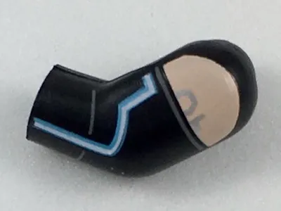 Arm, Left with Light Nougat Shoulder and Blue Line Pattern