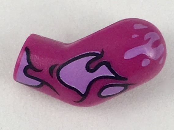 Arm, Left with Medium Lavender Splotches and Tears Pattern