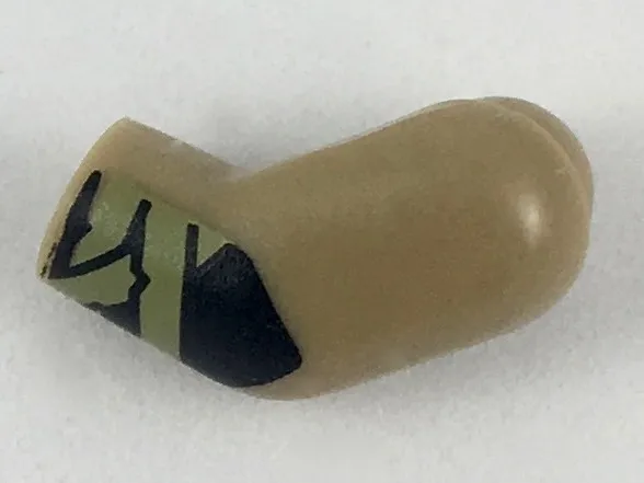 Arm, Left with Black Glove, Olive Green Wrappings Pattern