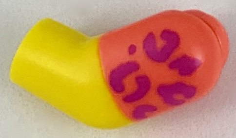 Arm, Left with Coral Short Sleeve, Medium Lavender Rosettes Pattern