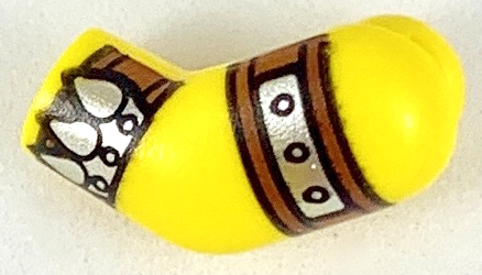 Arm, Left with Reddish Brown and Silver Cuff and Strap Pattern