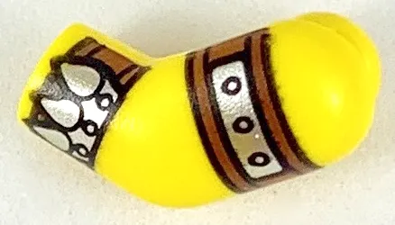 Arm, Left with Reddish Brown and Silver Cuff and Strap Pattern