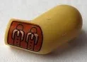 Arm, Left with Dark Orange Wrist Guard with Straps and Copper Buckles Pattern